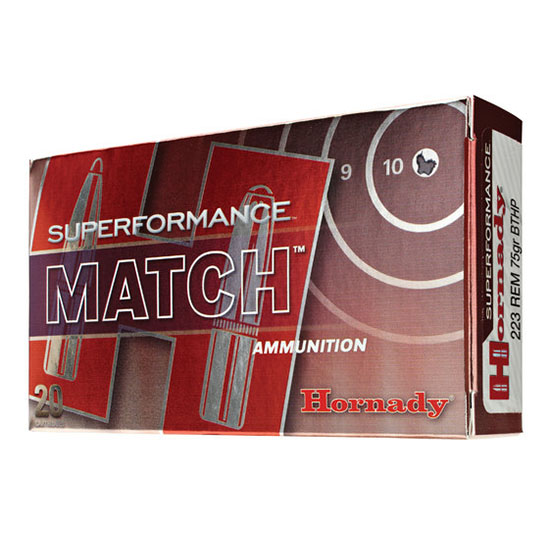 HORN SUPERFORMANCE MATCH 5.56 75GR BTHP 20/10 - Ammunition